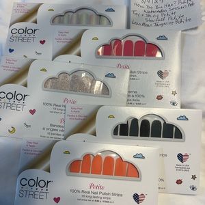 5 Color Street Petite Nail Polish Strips Lot.